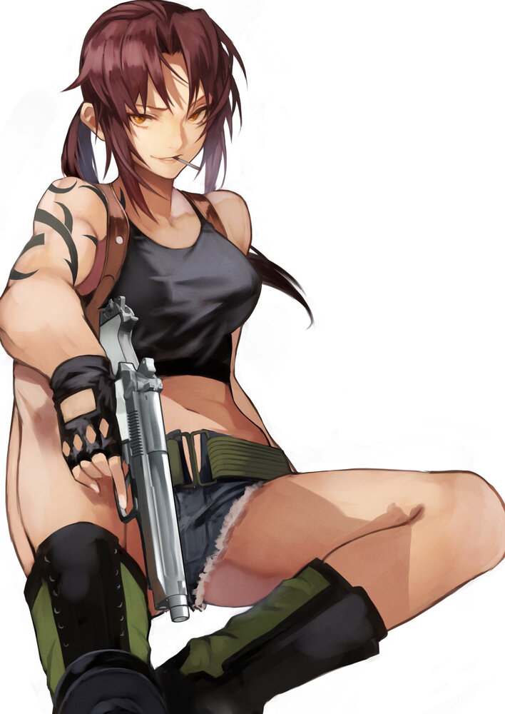   revy black lagoon drawn by yoshio 55level  c1a0bab4b41b9bfd8d21a4898cb69a55