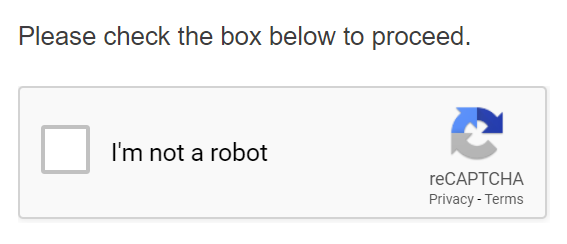 Survey captcha example