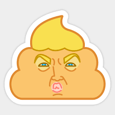 Donald Dump, Dump Trump, Poop Emoji - Trump - Sticker | TeePublic UK