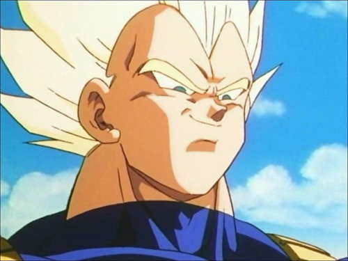 Vegeta face super saiyan dbz
