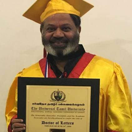 P vasu is awarded a doctorate from universal tamil university photos pictures stills