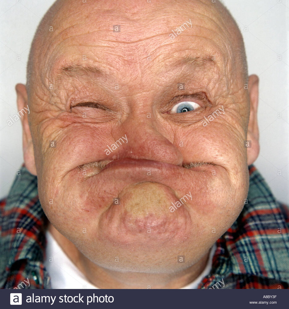 Gurner from the annual world gurning festival in cumbria uk known A8BY3F