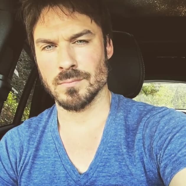 Ian somerhalder car selfie