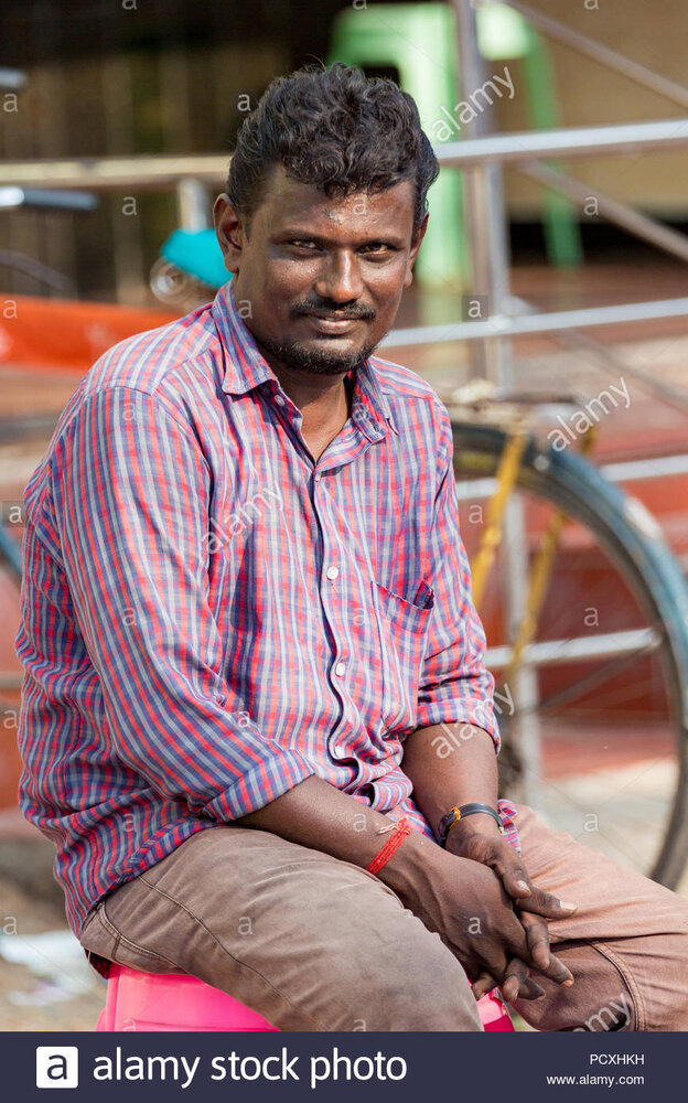 Rameshwaram tamil nadu india march circa 2018 portrait of an unidentified man smiling in the c