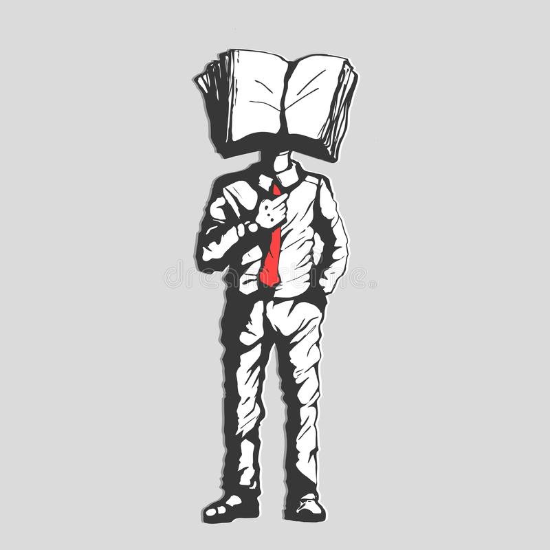 Concept business man book head graffiti style vector 167819098