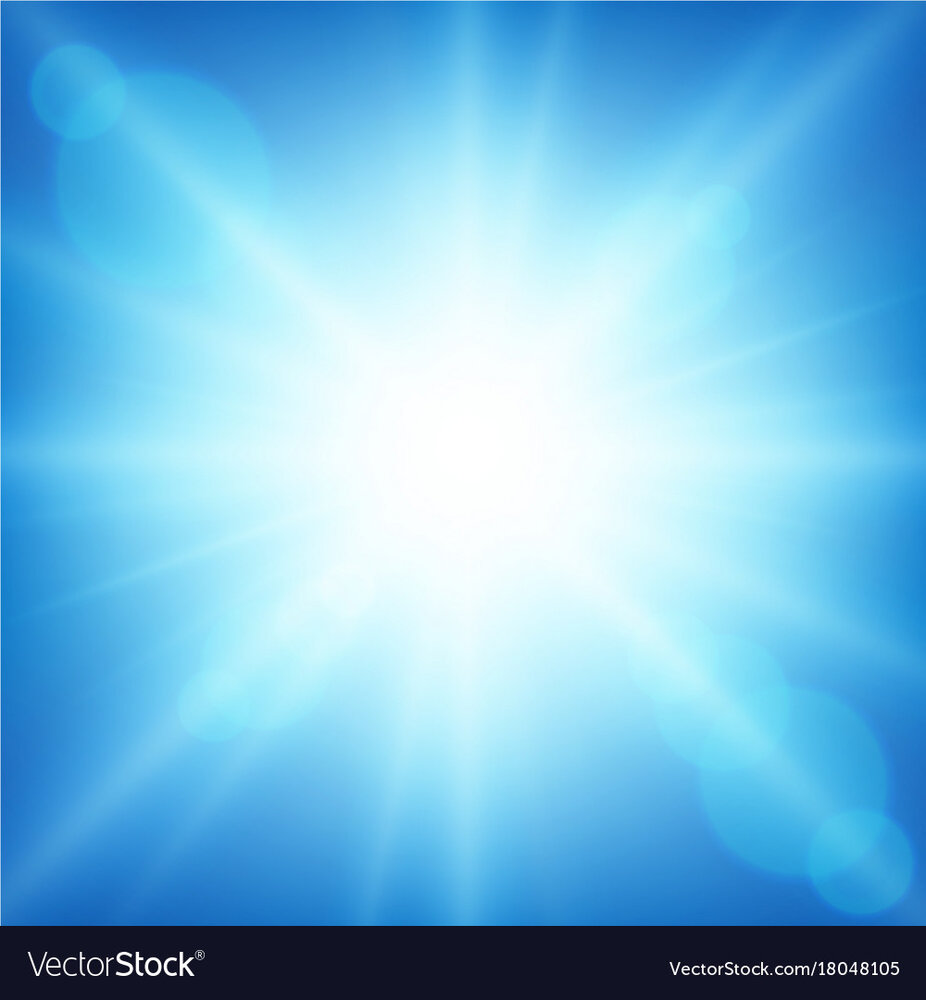 Background design with bright light in blue sky vector 18048105