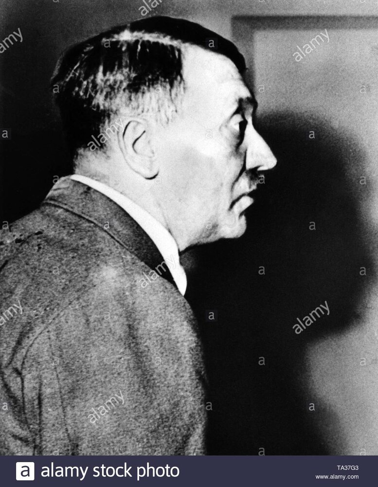 Profile portrait of adolf hitler shortly after the failed assassination attempt of july 20 194