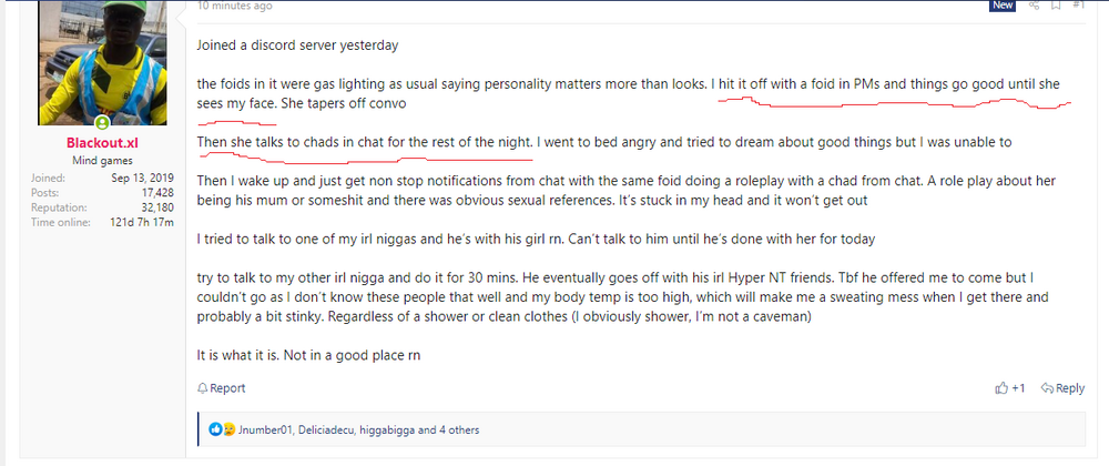 Rejected brutally by a foid for chad