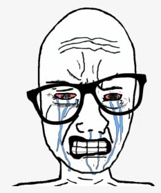 296 2965378 crying wojak png download crying angry rage face