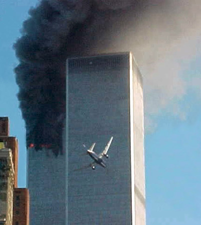 Second jetliners terrorists al Qaeda smoke billows crash Sept 11 2001