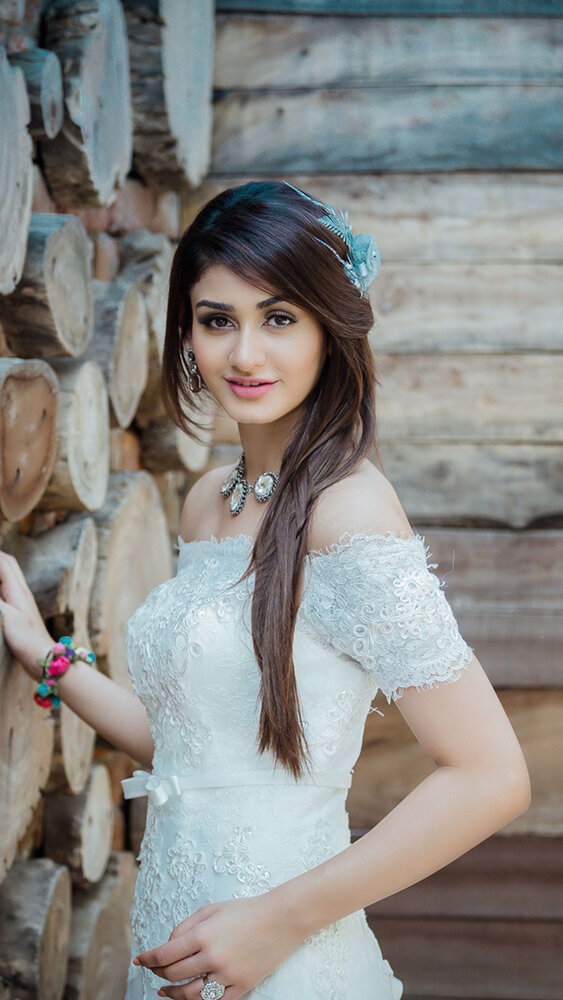 Actress Beautiful Indian girl white stylish dress pictures