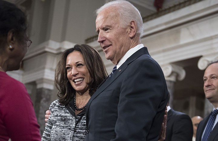 Kamala Harris and Joe Biden