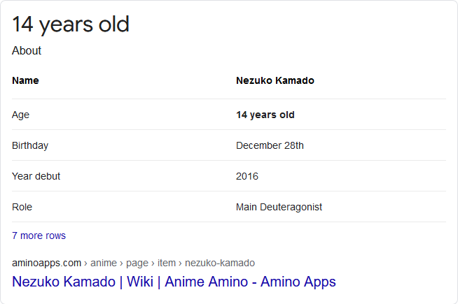 Screenshot 2020 11 27 nezuko age   Google Search