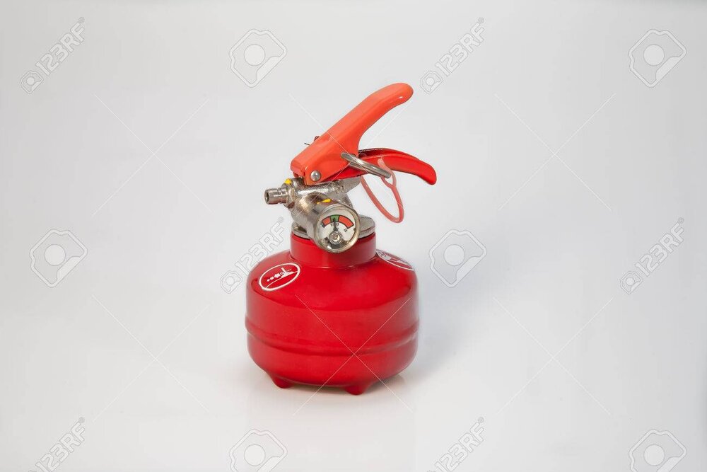 26978573 small or pocket fire extinguisher mashine with red color