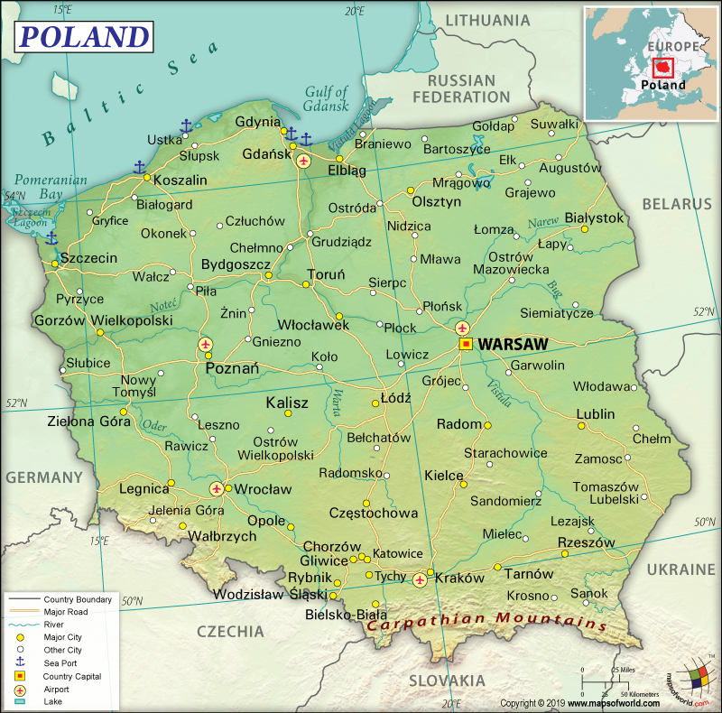 Map of poland