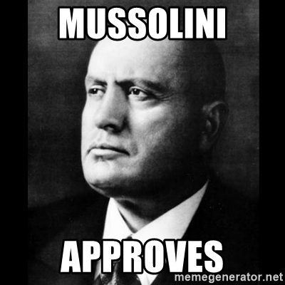 Mussolini approves