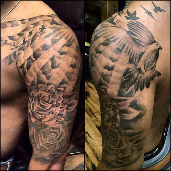 Sun roses and music note