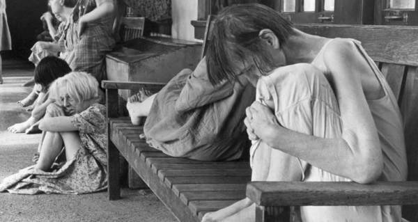 Knees to chest patient