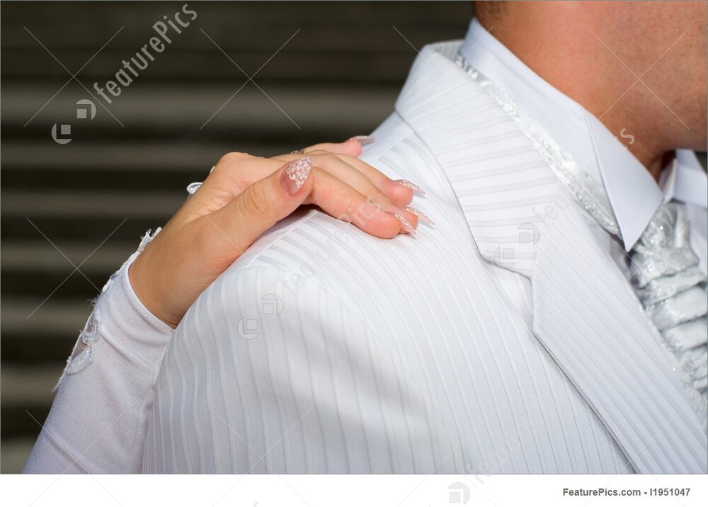 Hand on the shoulder stock picture 951047