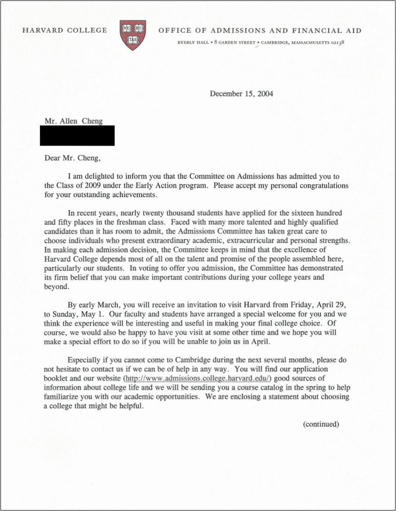 Body harvardacceptanceletter1