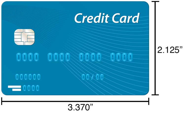 Credit card dimensions