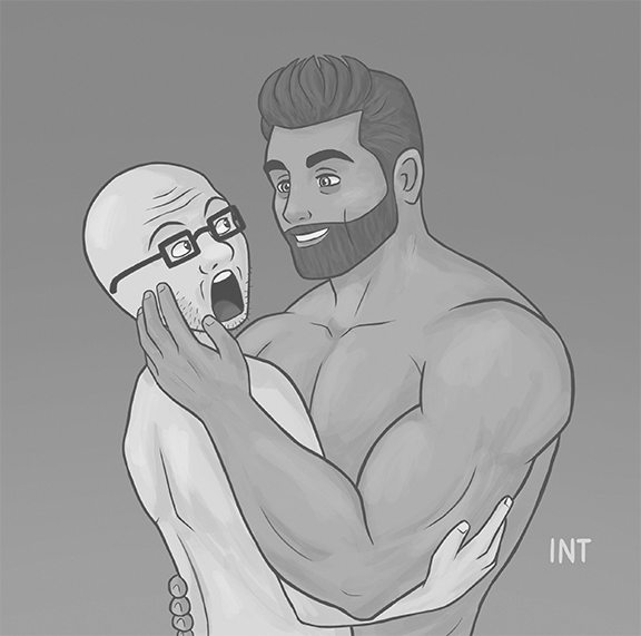 Gigachad and soyjak  part 1  by wdace ddjjtoy fullview