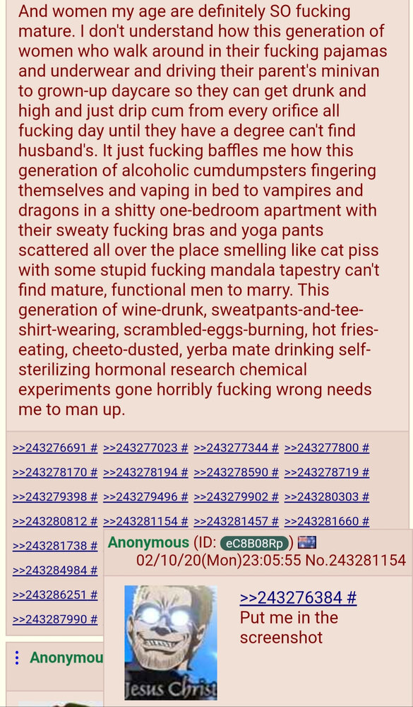 4chan rant about how women are immature and want men to man up