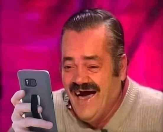 C12f949eb8d29e1d2aa632d5429d30f8risitas looking at phone laughing meme