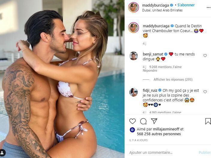 Maddy burciaga benjamin samat comment couple est mis ensemble dehors des marseillais