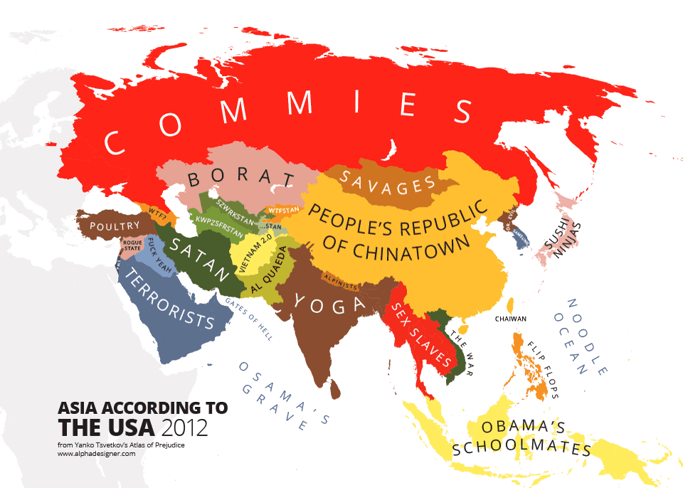 Asia according to usa