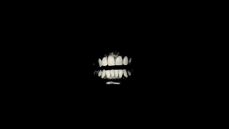 Teeth black background simple wallpaper preview