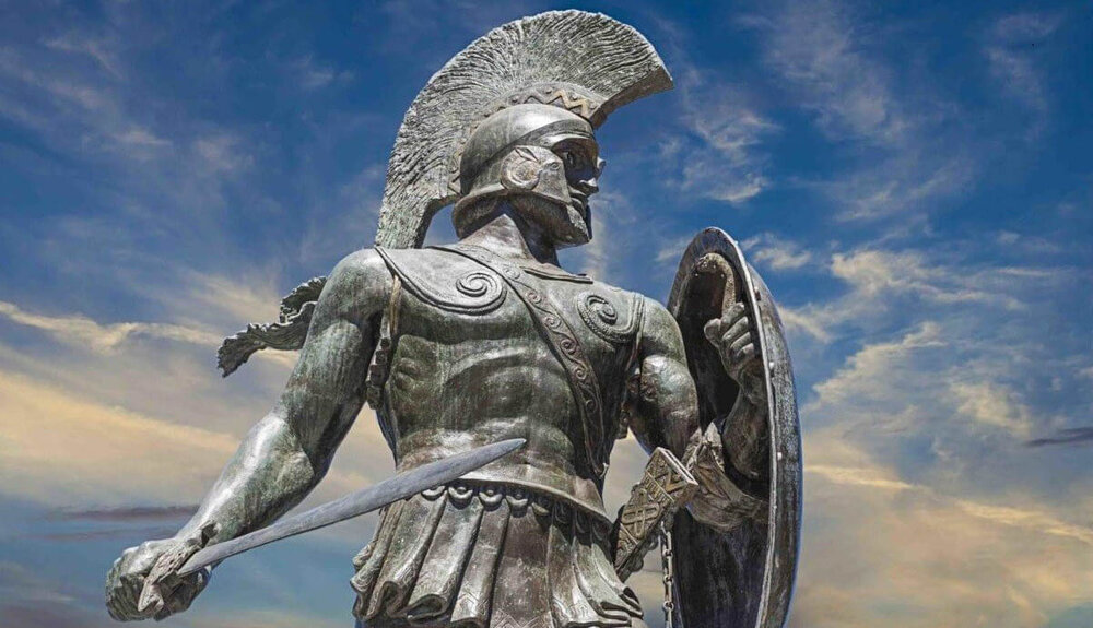 King Leonidas I statue in Sparta