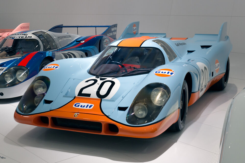 Porsche 917K Gulf front left Porsche Museum