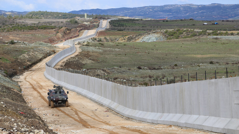 Turkey syria border wall first phase completed getty dezeen 2364 hero