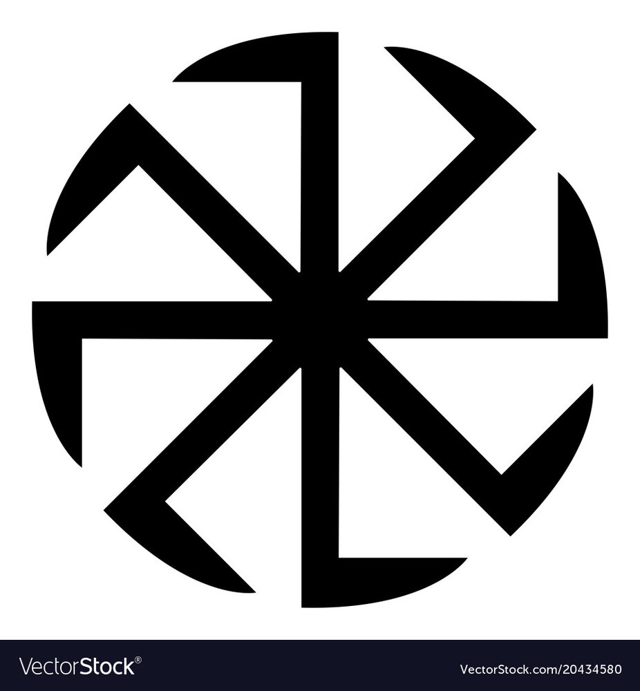 Slavic slavonis symbol kolovrat sign sun icon vector 20434580