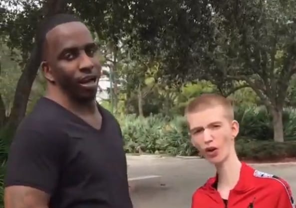 Wide huge neck guy long neck guy