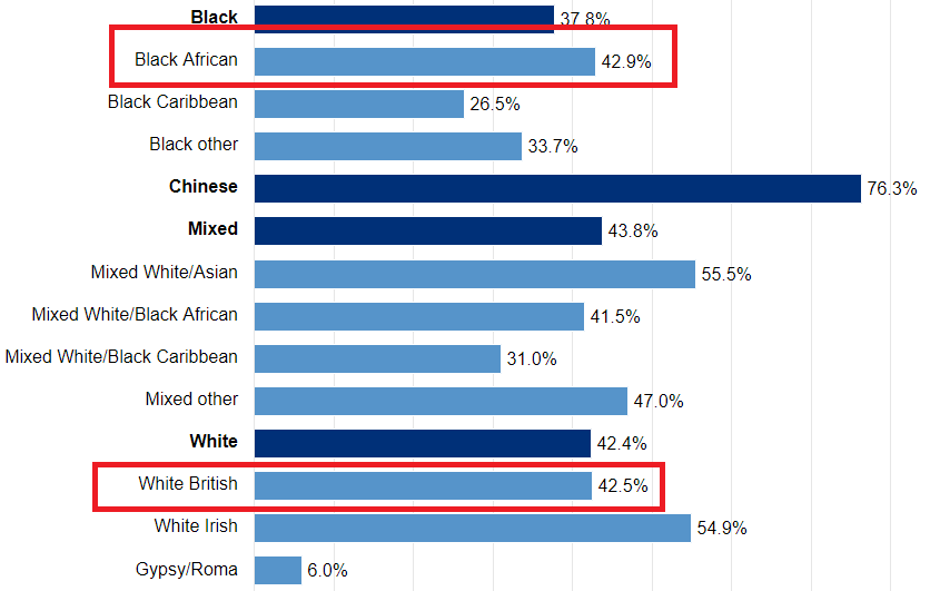 BLACK WHITE BRITISH GCSE