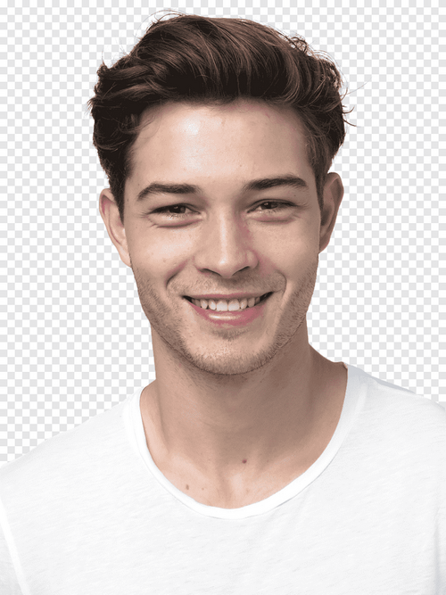 Png clipart francisco lachowski smiling man wearing white crew neck shirt