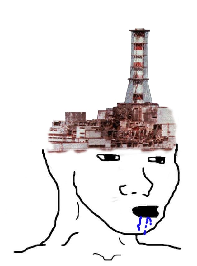 Brainlet chernobyl brain drooling