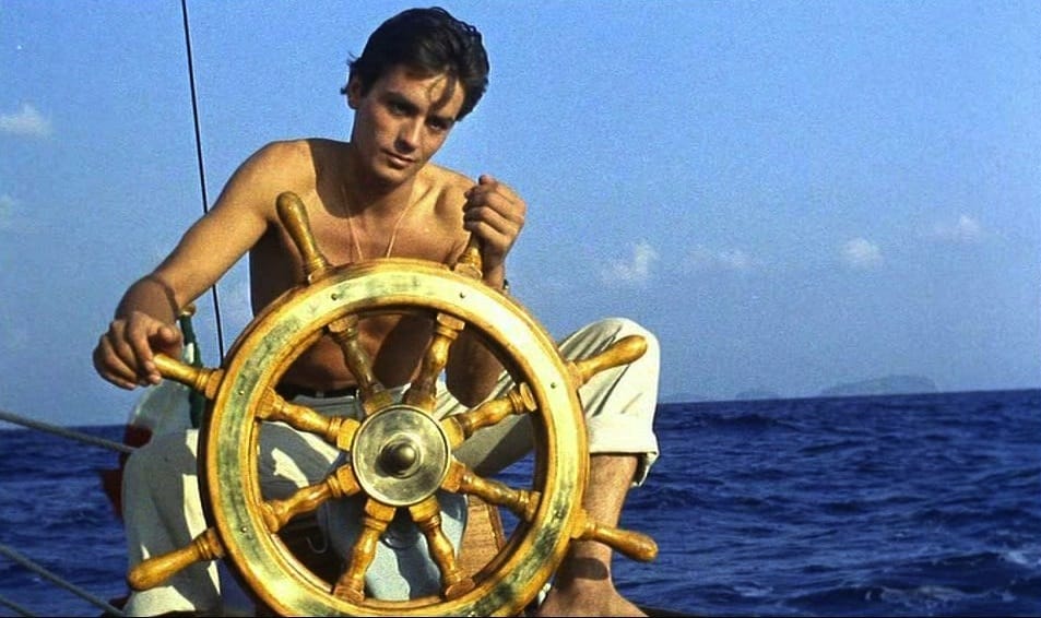 Vintage alain delon your destiny is in your hands purple noon 1960