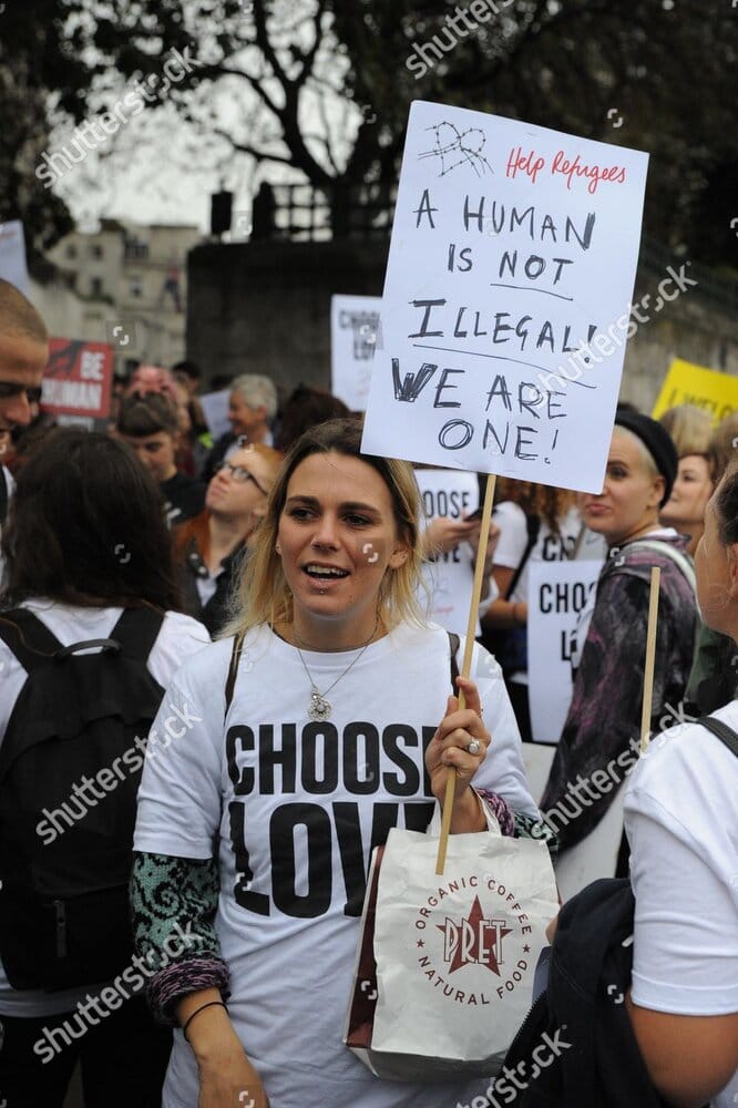 Refugees welcome here march london uk shutterstock editorial 5898939a
