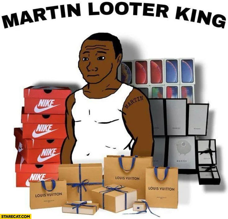 Martin looter king black lives matter riots protester