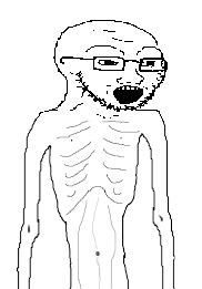 Wojak soy boy skelly body