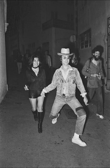 John Lennon and Yoko Ono in Rue dAntibes Cannes in 1971