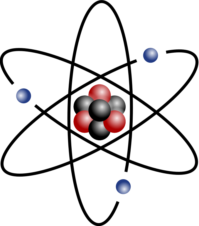 678px Stylised atom with three Bohr model orbits and stylised nucleus