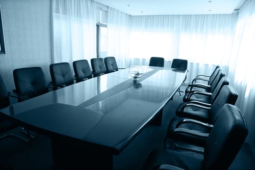 Empty unused video conference rooms
