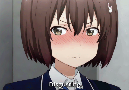 Anime disgusted face gif 1