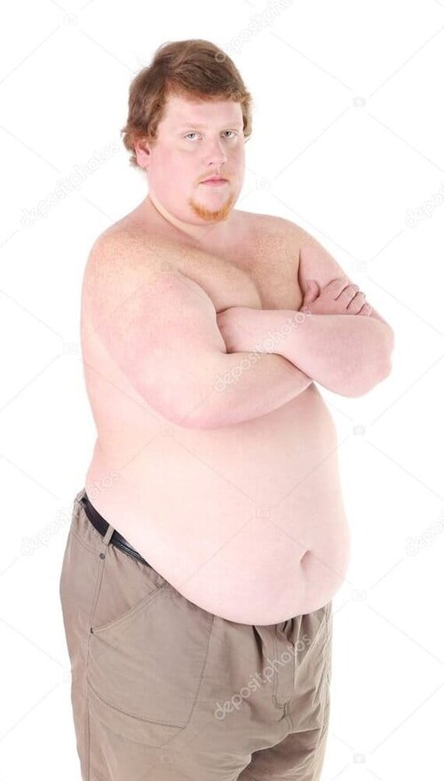Depositphotos 47552513 stock photo fat man isolated on white