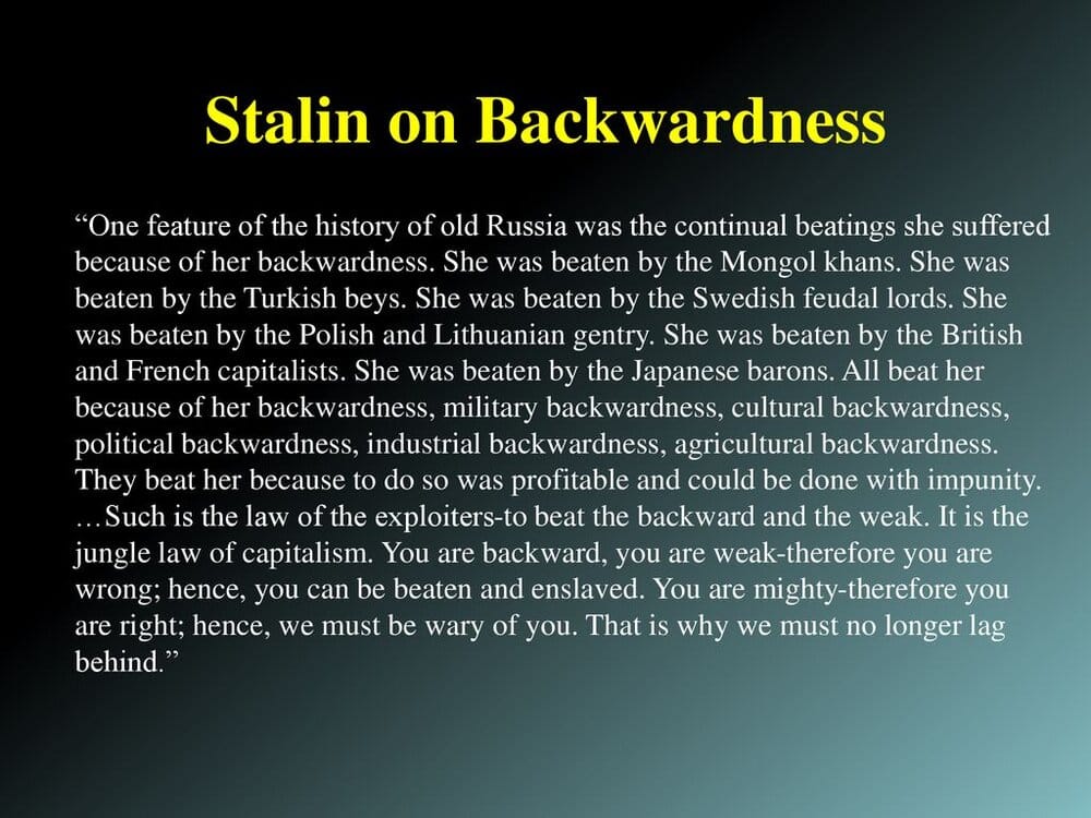 StalinonBackwardness