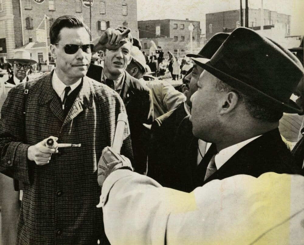 American Nazi Party leader George Lincoln Rockwell confronting Martin Luther King Jr 1965